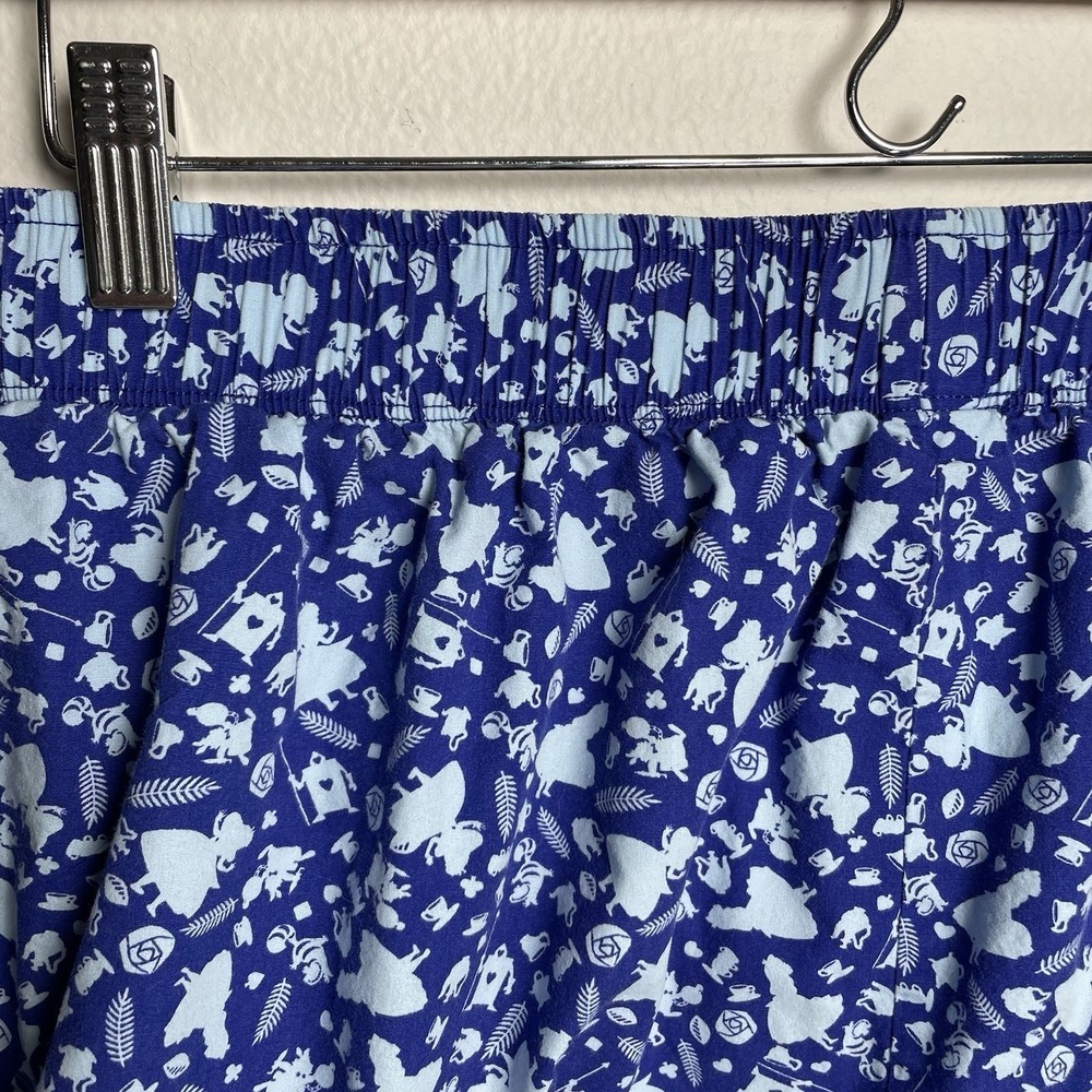 Disney Women 2XL Blue Shorts Alice In Wonderland Coquette Cotton 4" - Picture 4 of 13